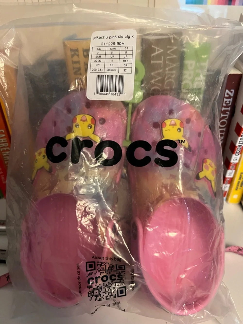 NWT Crocs Kids' Pokémon Pikachu Classic Clog Size J1